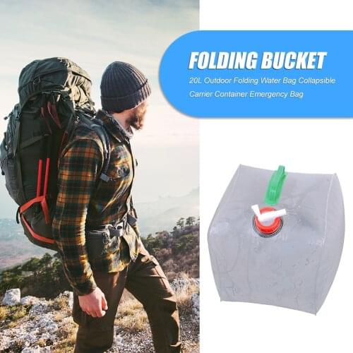 Foldable Water Container Bags Outdoor Camping Collapsible Water Pail Barrel for Family Outdoor Camping Accessories