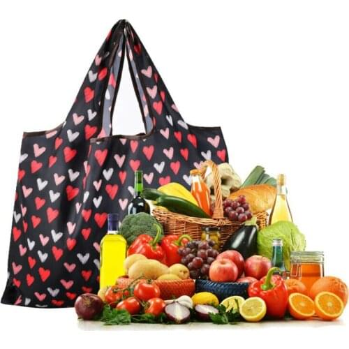 Storage Bags Travel Shoulder Bag Pouch Tote Handbag Folding Reusable Bags Innovative Printing Shoulder Bags Shopping Bags