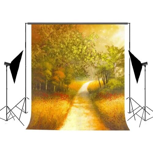 VinylBDS Autumn Back Drop Photography Forest Abstract Photography Background Scenic Washable Photography Backdrop For Photo