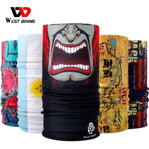 WEST BIKING Bicycle Magic Scarf Summer Breathable Windproof Bike Mask Cycling Riding Scarf Sport Headband Bandanas Cycling Scarf