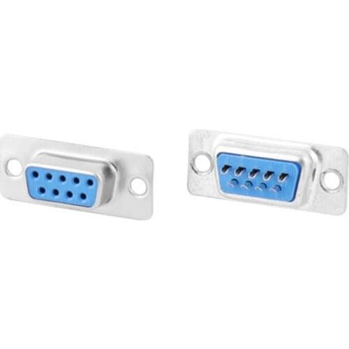 10PCS RS232 serial port connector DB9 male socket/Plug connector 9pin copper RS232 COM socket adapter