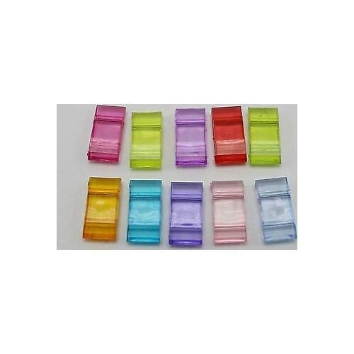 100 Transparent Acrylic Square 2-Hole Beads 18X9mm