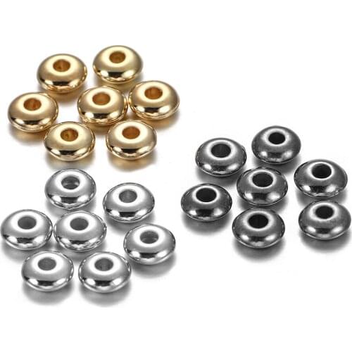 200-400pcs/lot 5 6mm CCB Charm Spacer Beads Wheel Bead Flat Round Loose Beads For DIY Jewelry Making Supplies Accessories