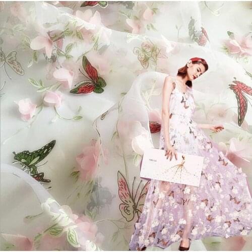 5 Yards 2017 Latest 3D African Lace Trim High Quality Embroidered Tulle Butterfly Wedding Lace French Lace Fabric 120cm Width