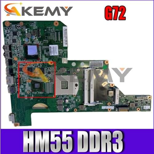 605902-001 605902-501 For HP Pavilion G72 Notebook Mainboard 01013Y000-575-G HM55 216-0774009 DDR3 Laptop Motherboard