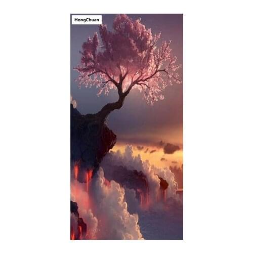 Diamond embroidery, landscape tree 5D, diamond painting, cross stitch, 3D square, diamond mosaic, home decoration, new year gift