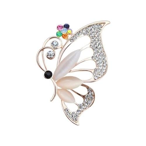 Brooches Painting Rhinestone Opal Brooch Three Flower Tricyclic Shawl scarf buckl mujer modaCZ Luxury Ms. girl Wedding