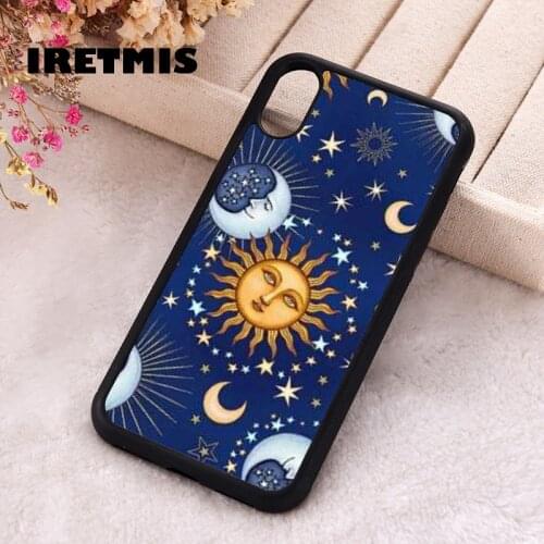 Iretmis 5 5S SE 2020 Phone Cover Case for iPhone 6 6S 7 8 Plus X Xs XR 11 12 Mini Pro Max Rubber Silicone Vintage Nightsky