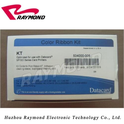 Datacard 534000-005 black ribbbon for use with SD260 SD360 SP35 SP55 SP75 id card printers- 1000 prints