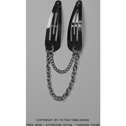 Chain black hairpin