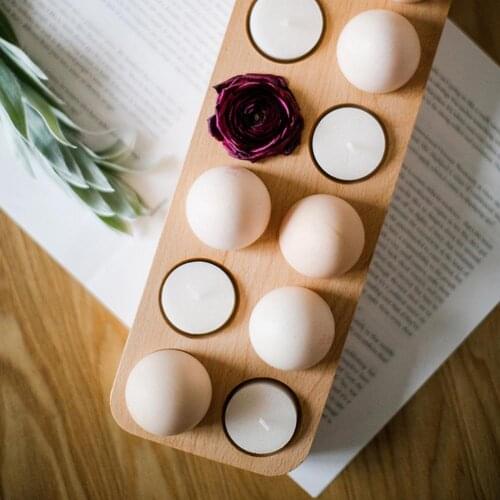 Wooden Egg Storage Box Holder Refrigerator Case Tray Rustic Style Shockproof Wood Refrigerator Dispenser Egg Organizer for Frid