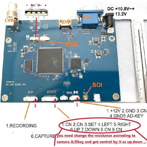 Surgical endoscope camera HD SDI 1080P medical camera chip recorder DVR video and video connector with wire