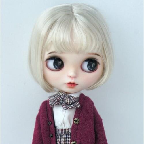 JD286 1/6 1/4 Synthetic Mohair Doll Wigs 6-7inch 7-8inch Lovely Short Bobo Cut Air bangs BJD Wig Doll Accessories