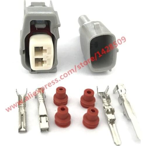 10 Set Female And Male 2 Pin Kit Toyota Auto Electrical Connector Housing Nozzle Connector 6189-0611