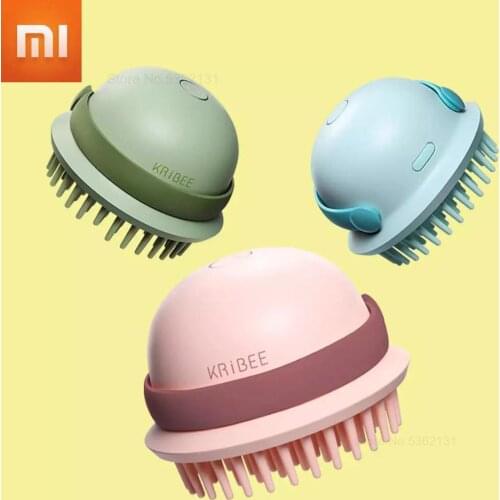 Xiaomi Kribee Massage Comb IPX7 Low Frequency Massager Scalp Wet Dry Dual Hairs Comb TPE Jellyfish Brush Waterproof Hair Care