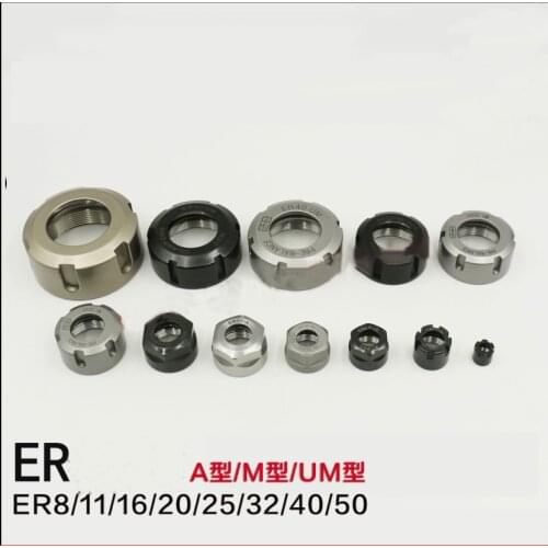 ER8 ER11 ER16 ER20 ER25 ER32 hexagonal m mini nut er25/32/40/50um pressure cap dynamic balance nut
