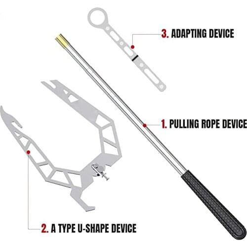 Multi-Purpose Mooring Rope Dock Hook Stainless Steel Long-distance Threader Portable Stop Ship Kayak Accessories Boat Tool