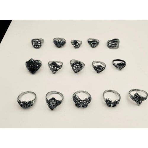 Fashion Ancient silver Rings for female Vintage Peacock Love butterfly Rings Fashion Jewelry Cheap Price