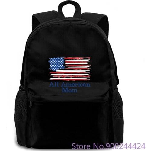 All American Mom Flag Patriotic 2018 Summer New Brand Men Hip Hop Men Casual Fitness backpack