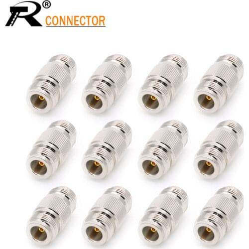 N Type Female to N Female Jack Double Straight RF Coaxial Adapter Connector for Wilson Cell Booster WiFi Antenna CB Radio 12pcs