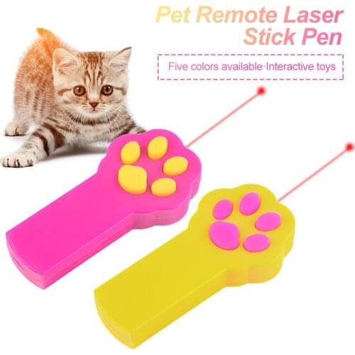 New Tease Cats Rods Remote Laser Stick Pen Funny Toys for Cats Lovely Paw Beam Pet Interactive Toy Puppy Training Pet Supplies