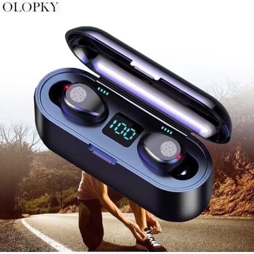 New TWS Wireless Earphone Bluetooth 5.0 Wireless Bluetooth Headphone LED Display With 2000mAh Power Bank Headset With Microphone