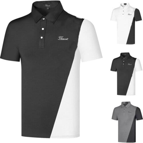 Golf Wear Mens T-shrit Sports Golf Wear Short Sleeve Shirts Dry Fit Breathable Polo Shirts for Men