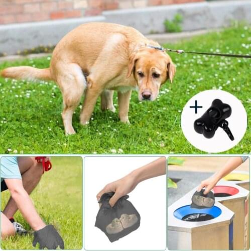 12 Roll 180pcs Degradable Pet Waste Poop Bags Clean Pick up dog accessories outdoor carrier bags home travel cleaning bag