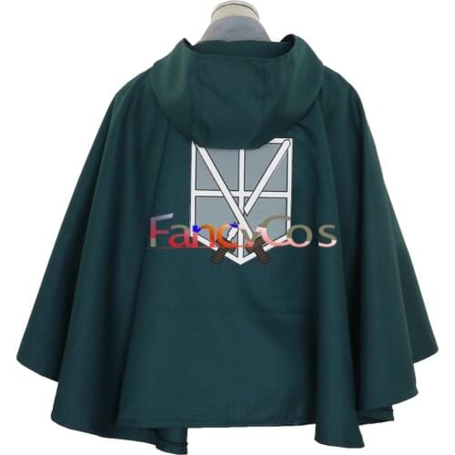 Anime Attack on Titan Cloak AOT Training Corps Cape Robes Cloak Shingeki no Kyojin Jacket Eren Jaeger Cosplay Costume Japanese