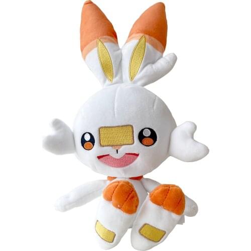 35cm Scorbunny Stuffed Toy Pokemoned Plush Doll Anime Games Derivatives Collection Gift
