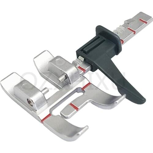 Snap On Adjustable Guide Ruler Presser Foot for Pfaff Sewing Machine with IDT System 820677096 7YJ308