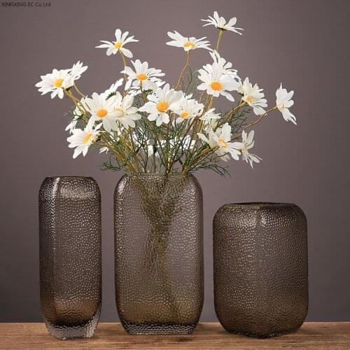 Simple Transparent Glass Hydroponic Vase Modern Home Decoration Living Room Dining Table Glass Flower Arrangement Accessories