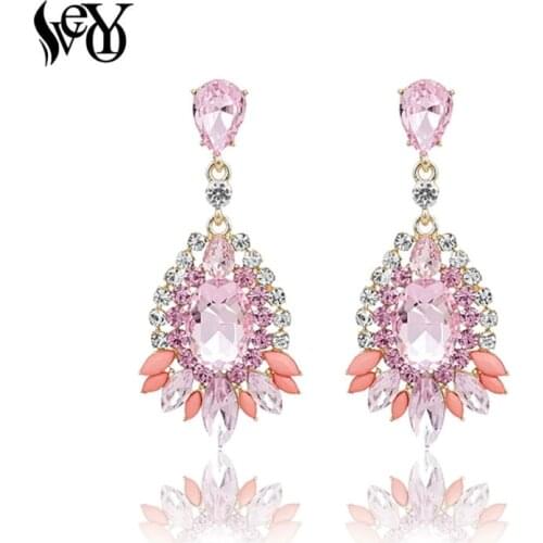VEYO Crystal Drop Earrings For Women Trendy Luxury Earrings Hot Sale High Quality pendientes Brincos