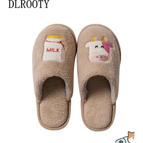 Slippers for Boy Girl Cute Winter Warm Flat Shoes Children Cartoon Non-slip Home Indoor Fashion Kids Slides Flip Flops Platform