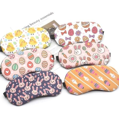 Cute Sleep Eye Mask Cartoon Eyepatches Sleeping Cotton Night Mask Cover Girl Lovely Blindfold Summer Cool and Breathable Women