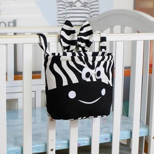 Zebra Baby Stroller Organizer Bag Newborn Crib Hanging Small Bag Baby Diaper Organizer Toy Diaper Pocket Mama Mother Storage Bag