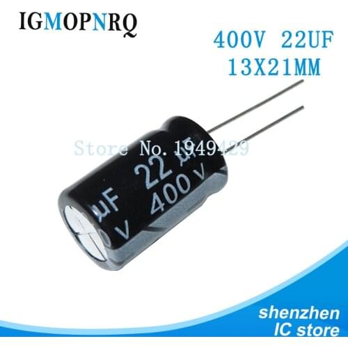 10pcs 400V22UF 13*21MM 22UF 400V 13*21 new aluminum electrolytic capacitor