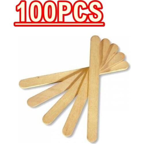 100pcs Waxing Spatula-Wooden Tongue Depressor 100pcs, Original Natural Unadulterated Wood, disposable waxing wooden tongue