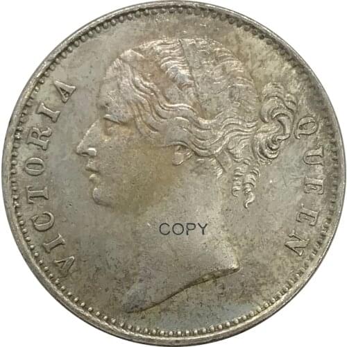1840 India British 1 One Rupee Cupronickel Plated Silver Collectibles Copy Coin