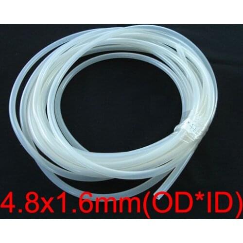 2M 4.8x1.6mm 4.8*1.6 Clear Transparent Medical Food Grade Flexible Pipe Water Drink Hose Peristaltic Pump Silicone Rubber Tube