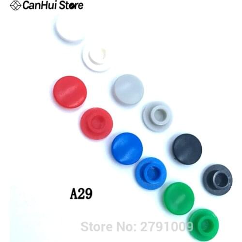 30Pcs A29 Micro Tactile Push Button Switch Cap Momentary Tact Cap fit 6*6 Switchs Red Black White Grey Blue Green 6x6mm