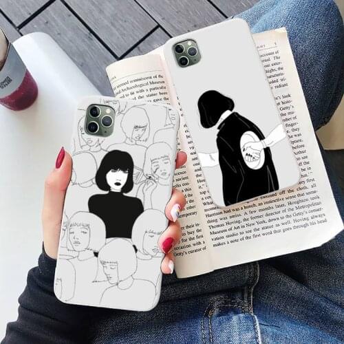 Luxury Trend Design girl anime Phone Case Candy Color for iPhone 6 6S 7 8 11 12 XS X SE 2020 XR mini pro Plus MAX funda