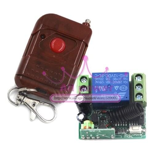 DC 12V 1 CH 1CH RF Wireless Remote Control Switch System,1 Transmitter + 1 Receiver,315/433 MHZ