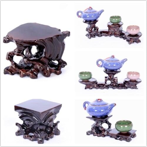 Rectangle Ellipse Wooden Base Ornament Furniture Model Living Room Accesorios Toys Crafts for Kid Birthday/Party Gift AA059