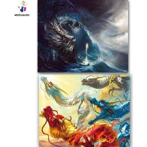 DIY colorings pictures by numbers with colors dragon picture drawing painting by numbers framed Home