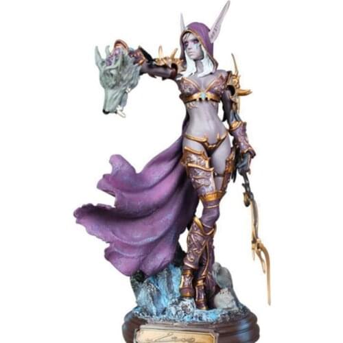 Games of WOW Toys 23CM Sylvanas Windrunner Archery Queen PVC Anime Action Figure Model With Base F Children Fans Birthday Gift