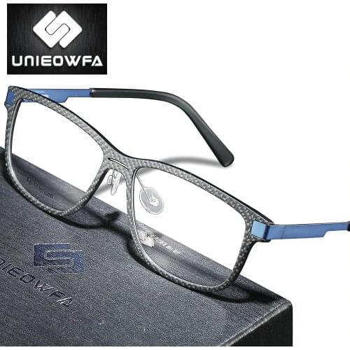 Photochromic Prescription Glasses Men Carbon Fiber Frame Eyeglasses Optical Myopia Progressive Eye Glasses Blue Light Blocking