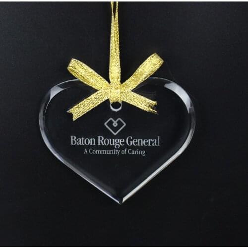 Heart Shaped Crystal Hanging Christmas Ornaments Pendants Wedding Party Hanging Drop