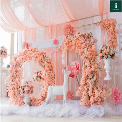 Artificial Cherry tree Vine Fake Cherry Blossom Flower Branch Sakura Tree Stem for Event Wedding Tree Deco Artificial Decorative