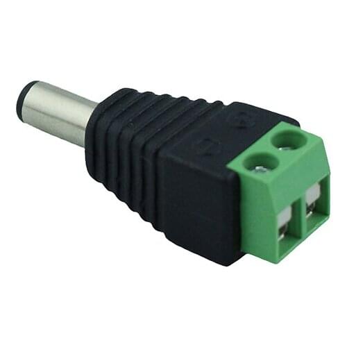 LEEDSUN 12V 2.1 x 5.5mm DC Power Male Plug Jack Adapter Connector Plug for CCTV single color LED Light
